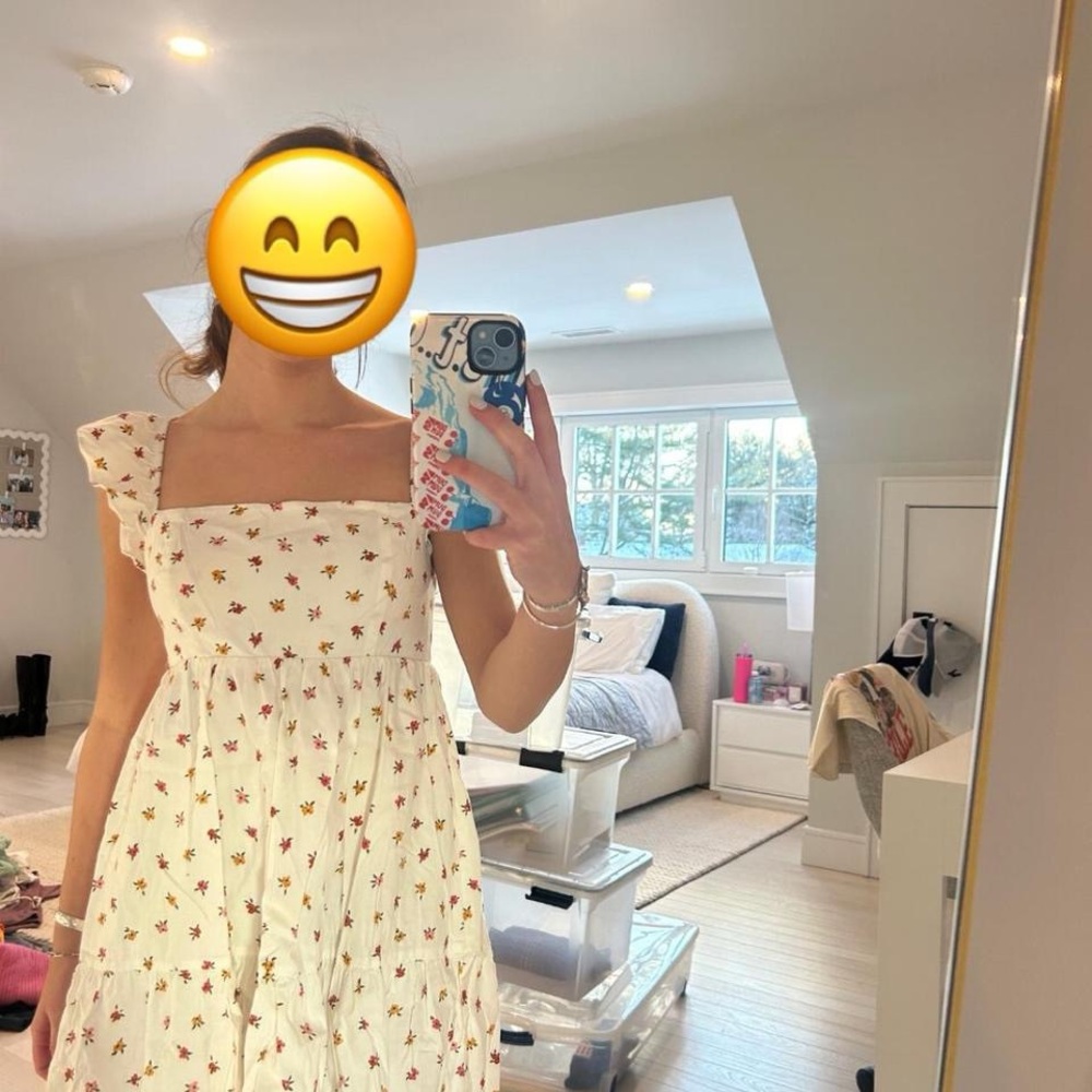 Floral White Dress